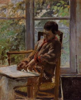 卡米耶 畢沙羅 Lucien Pissarro in an Interior